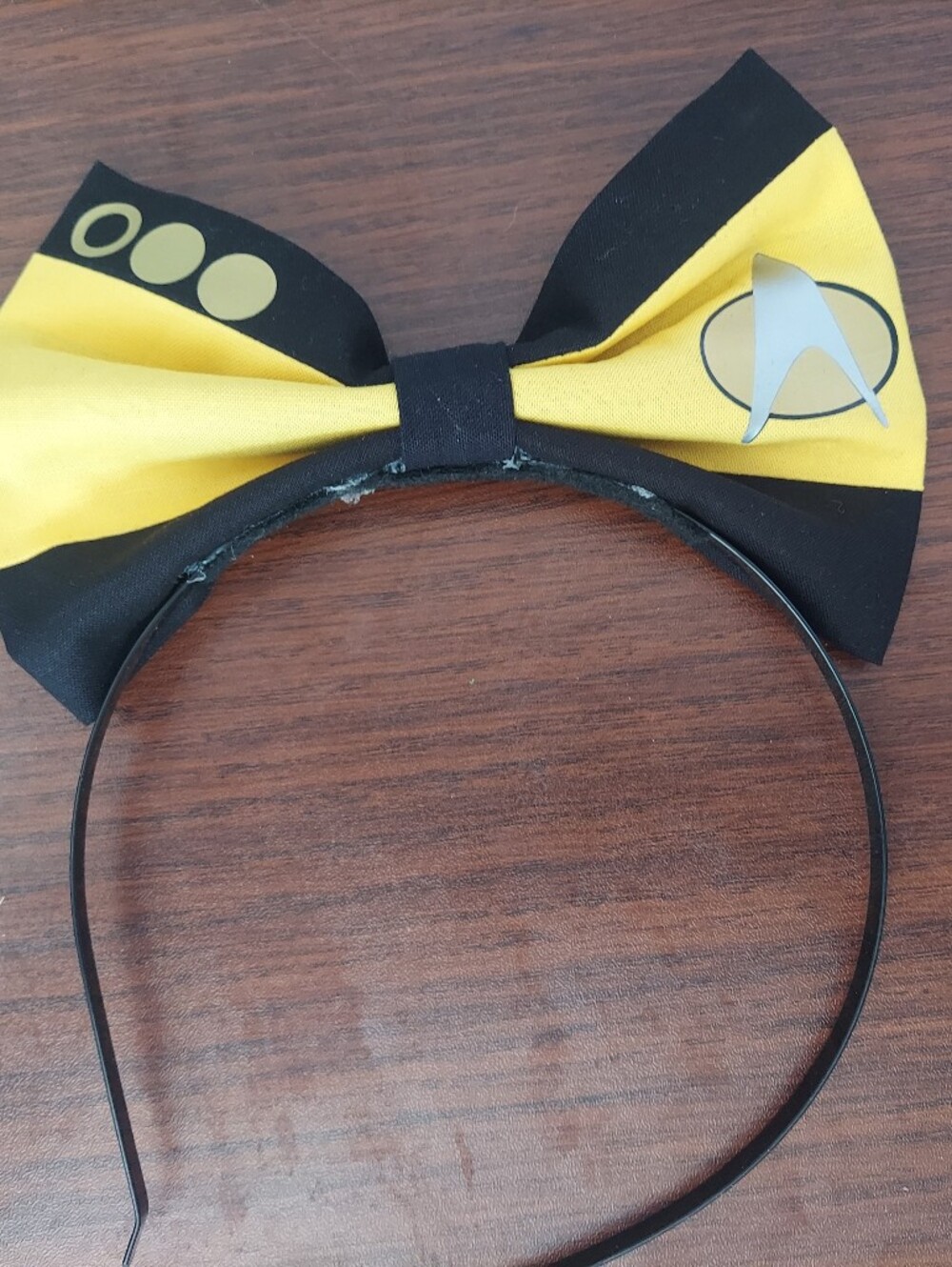 Starfleet Yellow & Black Bow Headband